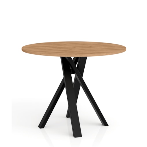 Okrągły stół IGO na matealowej podstawie średnica blatu 75 cm- craft złoty