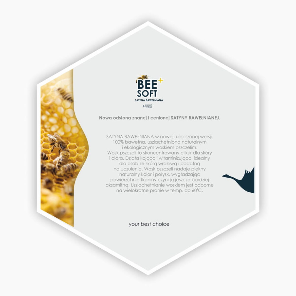 Poduszka Bee Soft Satyna Bawełniana Termo, 40 x 40 cm, AMZ