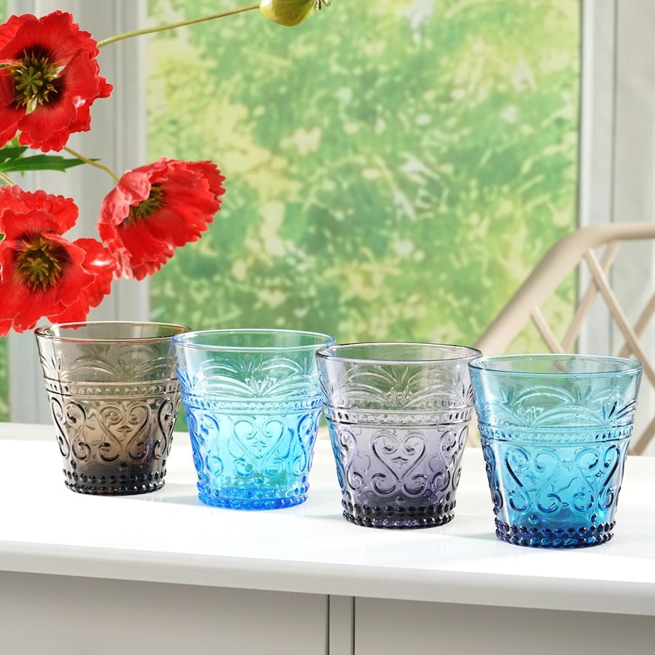 VILLA ITALIA Szklanka ametystowa 250 ml 9 cm FIORINO