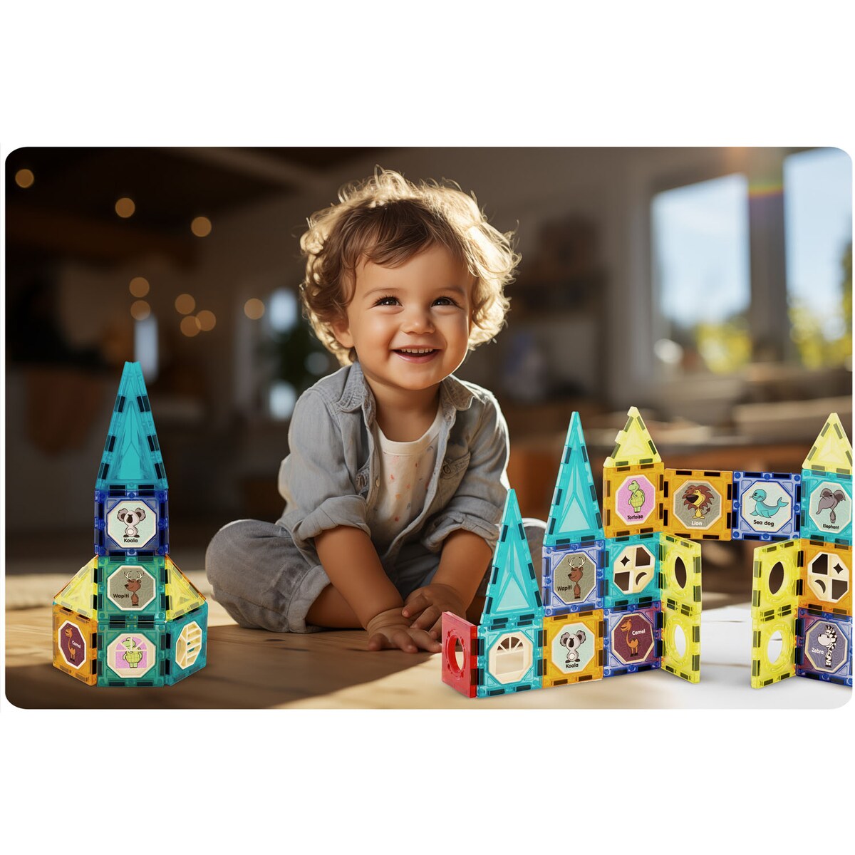 Klocki magnetyczne 3d edukacyjne dla dzieci Ricokids