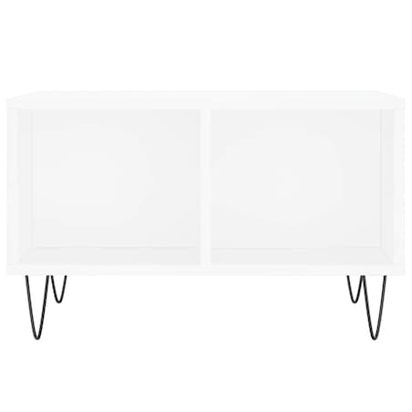 vidaXL Stolik kawowy, biały 60x50x36,5 cm, materiał drewnopochodny