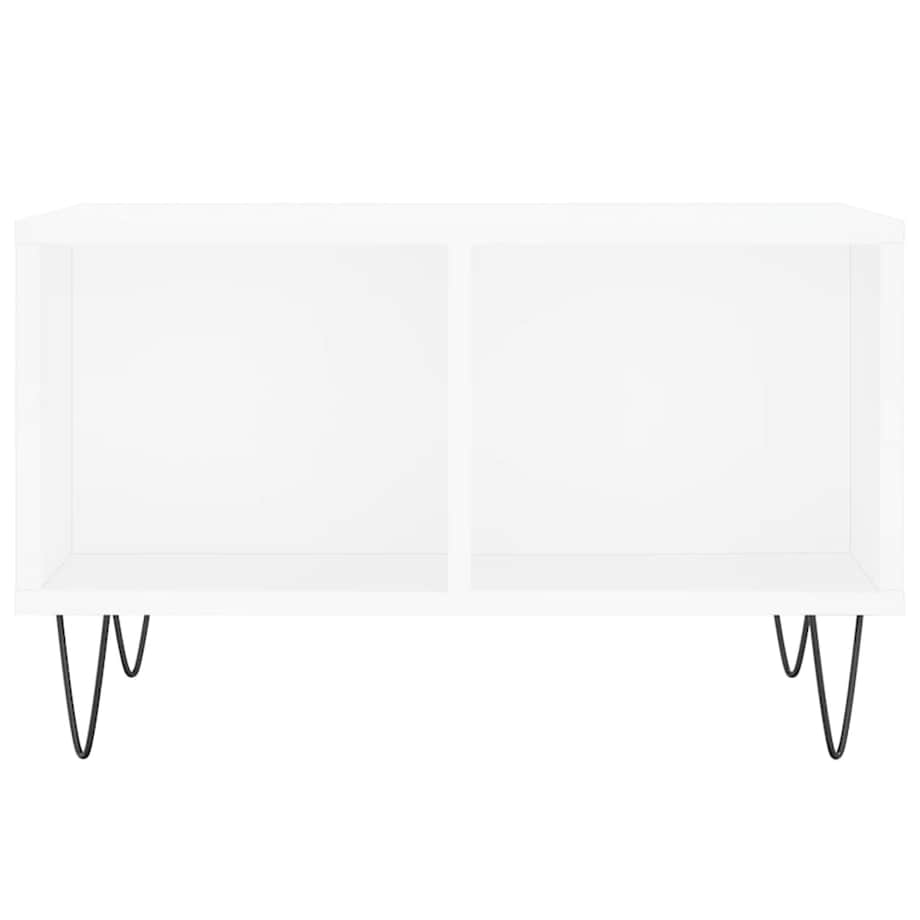 vidaXL Stolik kawowy, biały 60x50x36,5 cm, materiał drewnopochodny