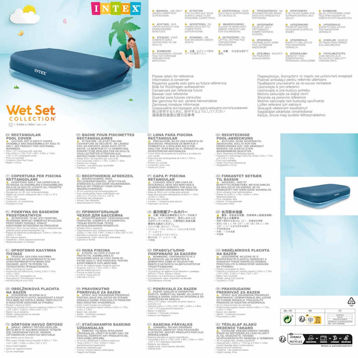Intex Prostokątna plandeka na basen, 58412NP | home&you