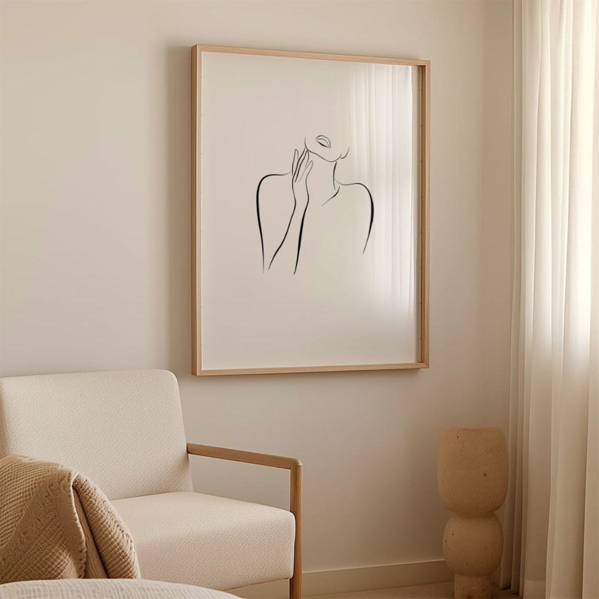 plakat line art mystery lady 3 50x70 cm