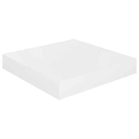 vidaXL Półka ścienna, biała, wysoki połysk, 23x23,5x3,8 cm, MDF