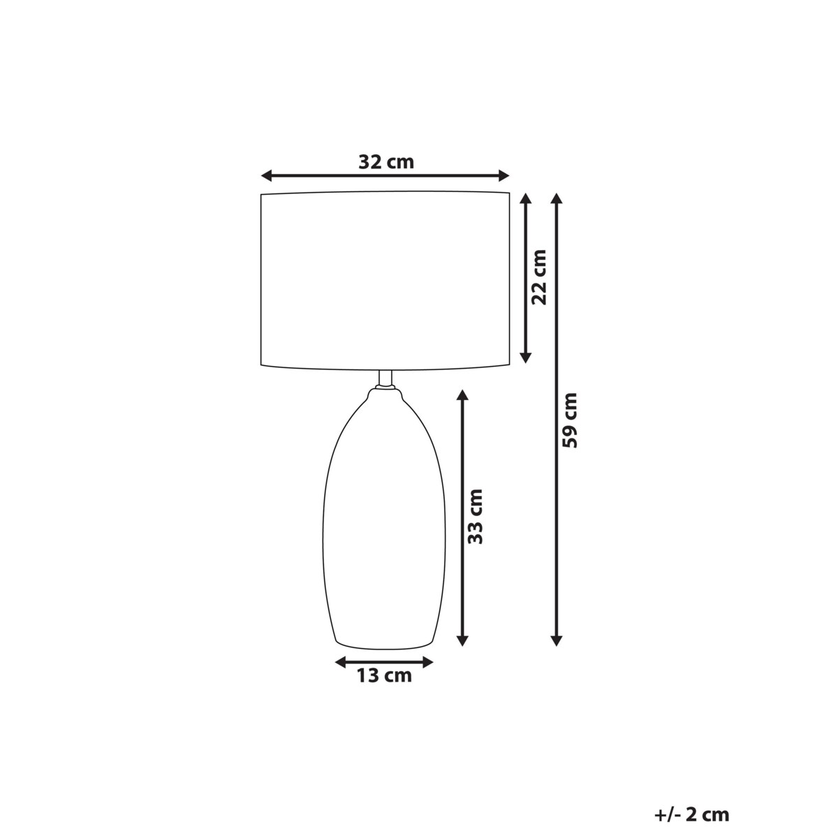 Lampa stołowa ceramiczna zielona OHIO