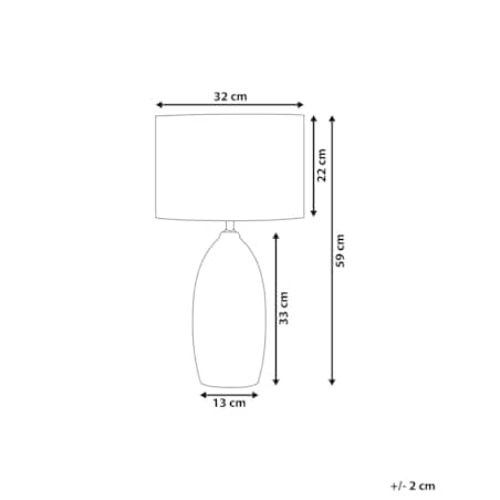 Lampa stołowa ceramiczna zielona OHIO