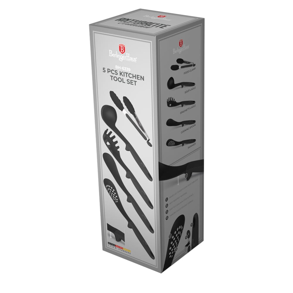 Zestaw przyborów kuchennych 5 elementów BERLINGER HAUS Antracit