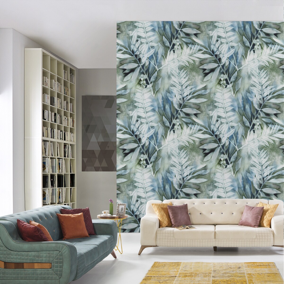 Tapety Do Salonu AKWARELOWE Liście