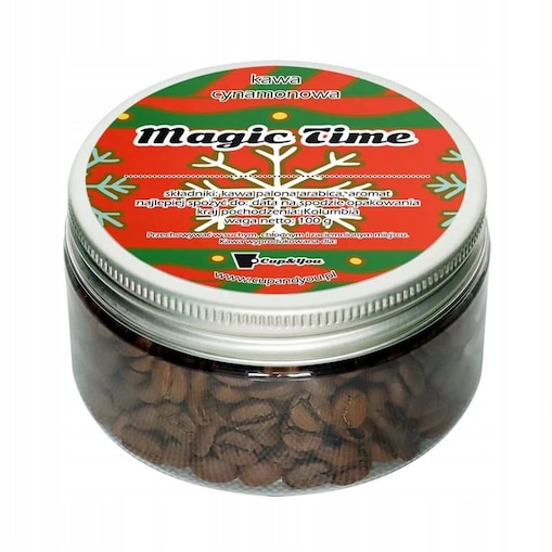 KAWA ŚWIĄTECZNA CYNAMONOWA PREMIUM 100G - PREZENT UPOMINEK NA MIKOŁAJA ŚWIĘTA GWIAZDKĘ BOŻE NARODZENIE POD CHOINKĘ DLA KOBIETY FACETA