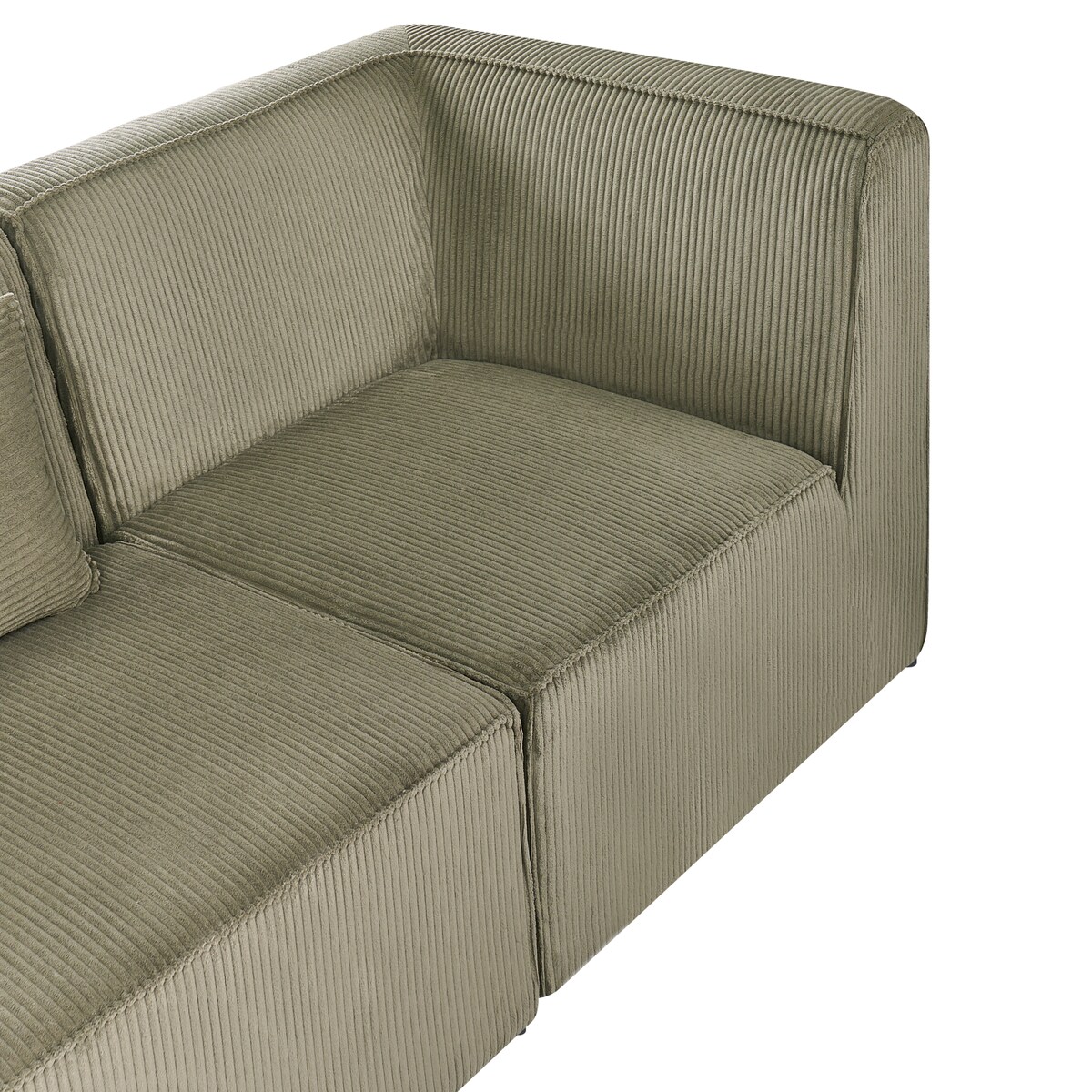 Sofa modułowa dla 3 osób LEMVIG Sztruks Zielony
