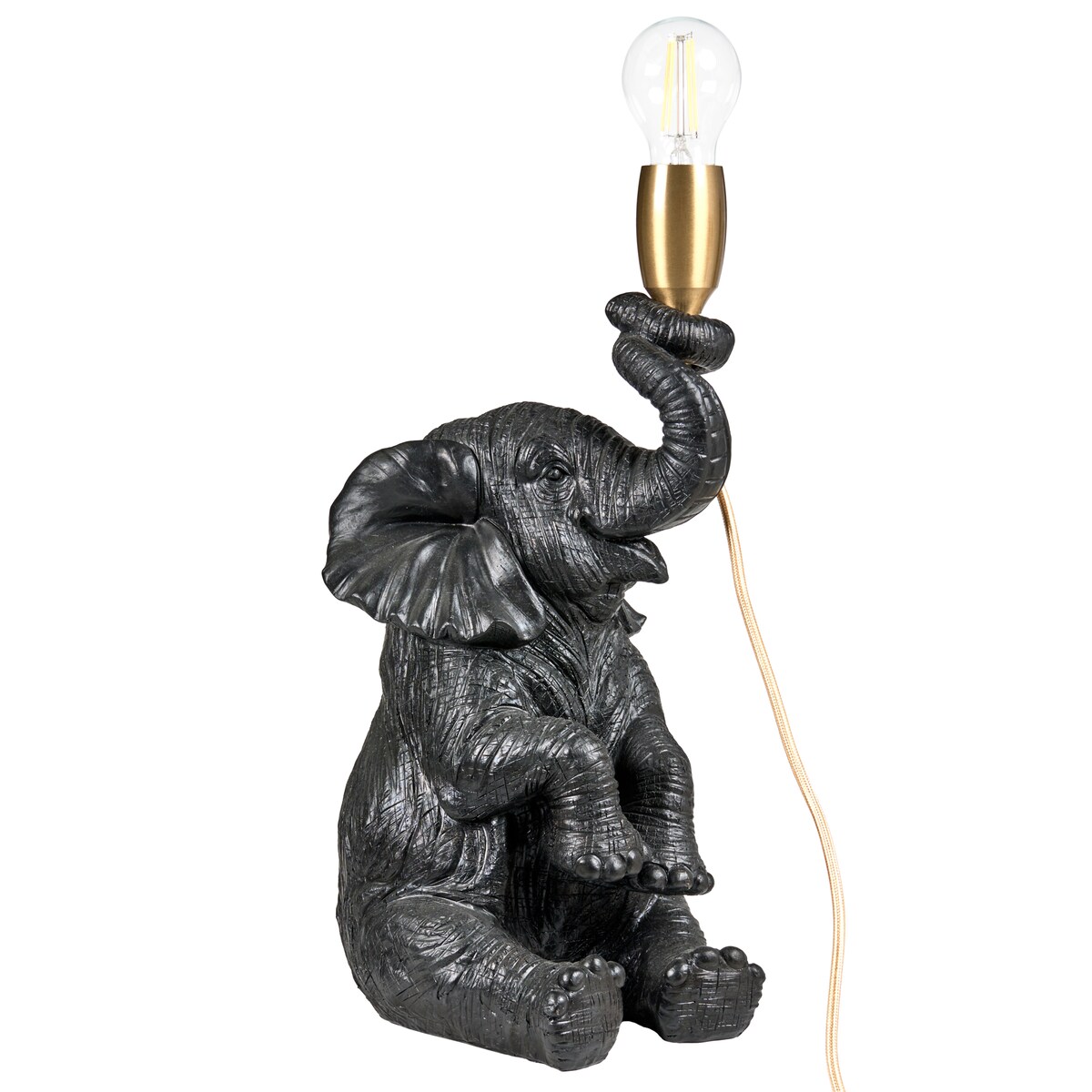 Lampa stołowa Słoń FORTUNA Czarny