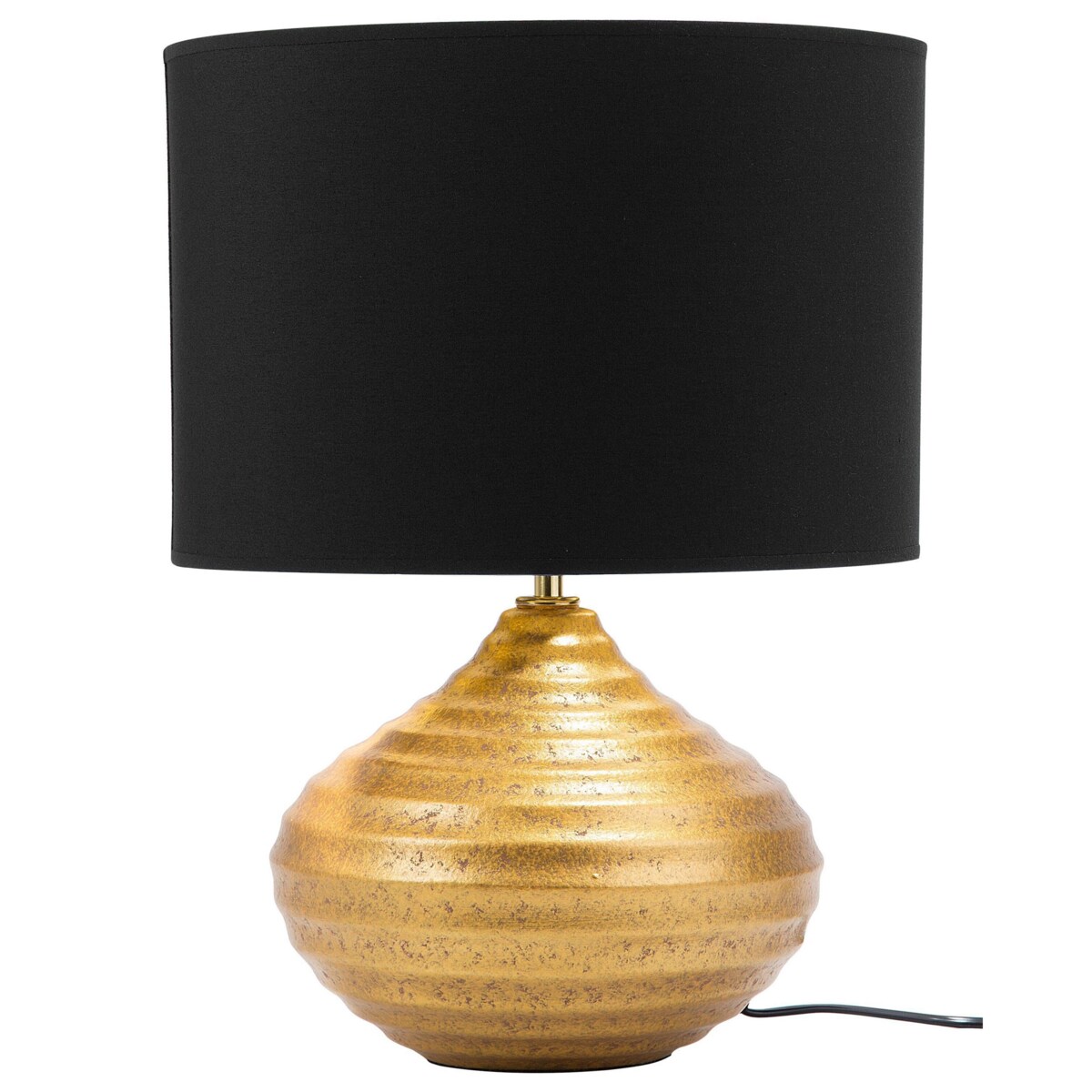 Lampa stołowa ceramiczna złota KUBAN