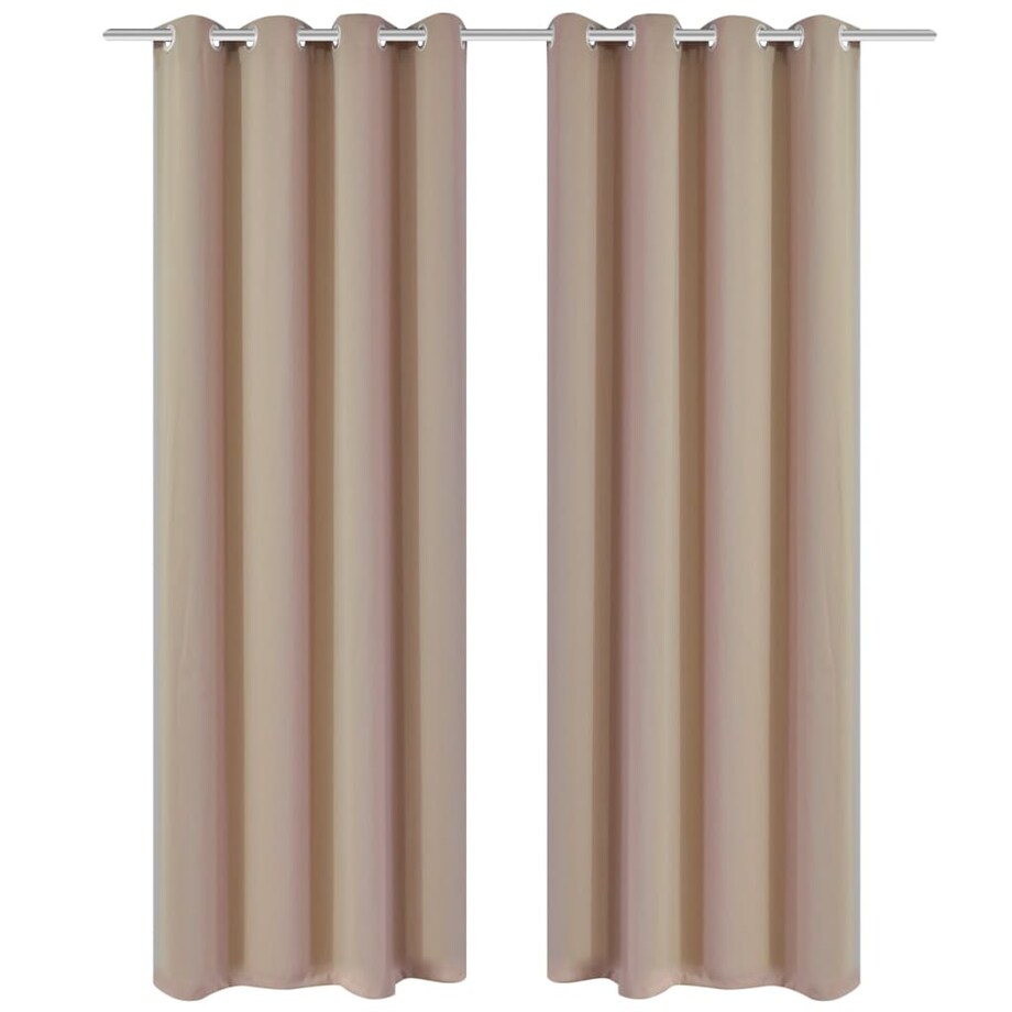 vidaXL Zasłony zaciemniające, kremowe 135x245 cm, 2 sztuki