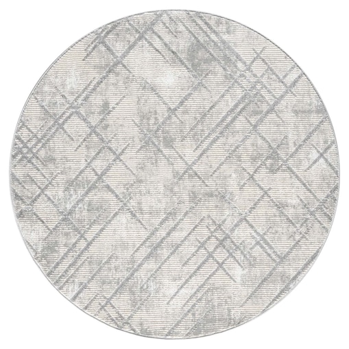 Dywan okrągły strukturalny nowoczesny Antique 2450 Szary 160x160