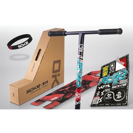 Hulajnoga wyczynowa Soke Box czarny SCS ABEC-9 Max Deck 140x553mm XXL zestaw