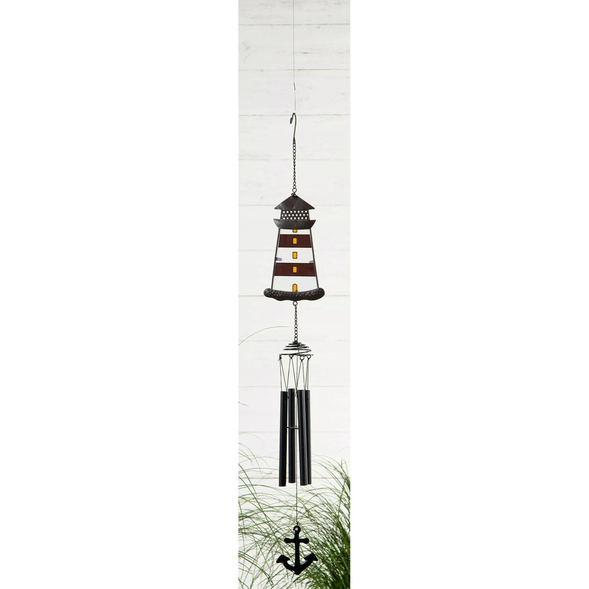 DZWONEK WIETRZNY METALOWY ogrodowy japoński latarnia morska marynistyka