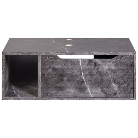 Wisząca szafka pod umywalkę CASCAVEL 80 cm Czarny marmur