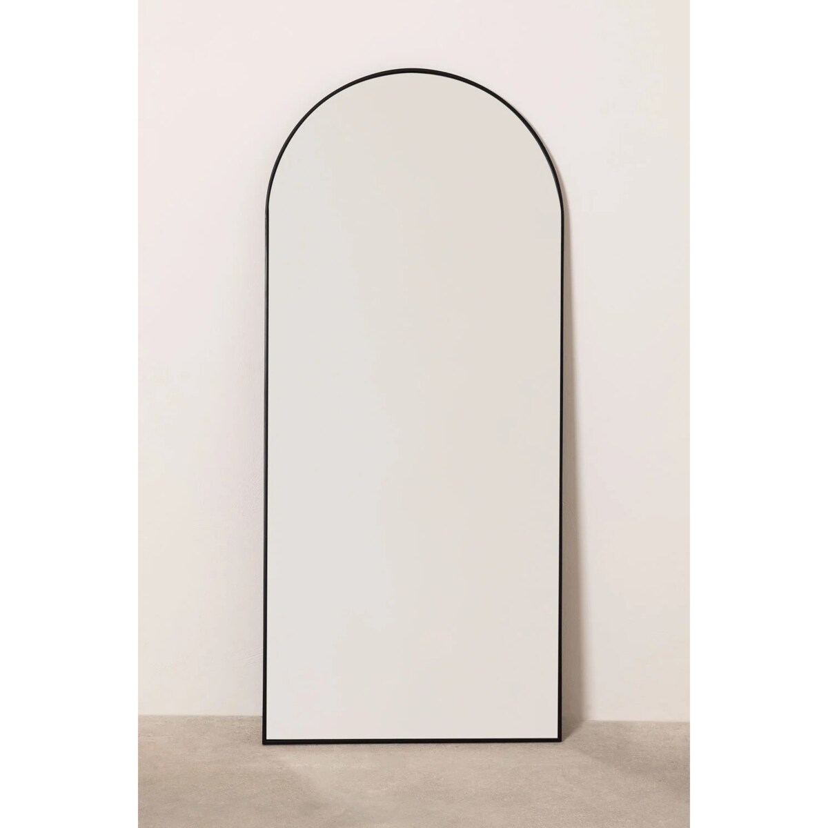 Lustro pólowalne w metalowej ramie czarne 80x180 cm Inys