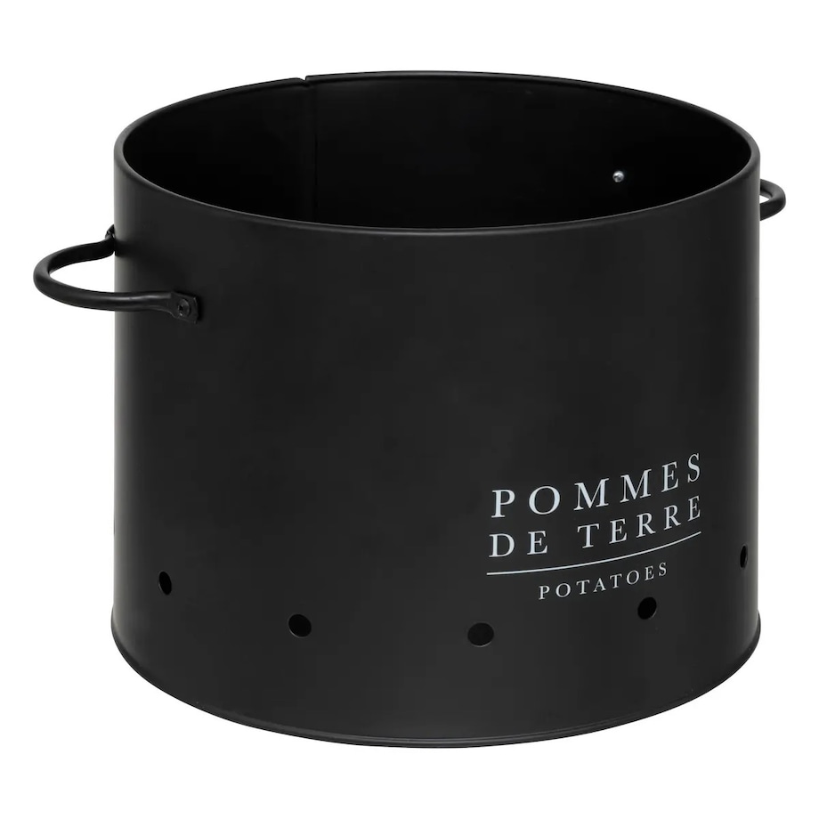 Komplet pojemników na ziemniaki, cebulę i czosnek Black