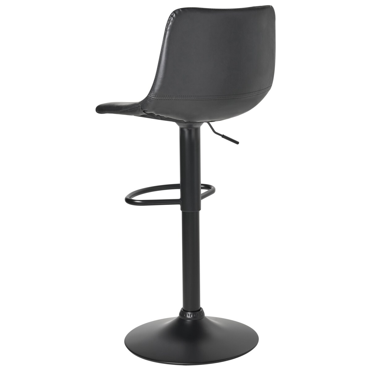 Zestaw 2 hokerów barowych LEBRIJA Ekoskóra Obrotowy Czarny