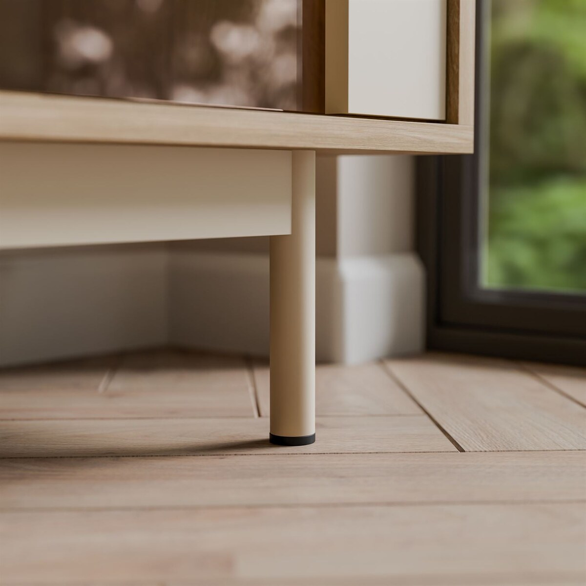 Komoda FLORENCE 3D1W z oświetleniem LED, dąb olejowany / kaszmir