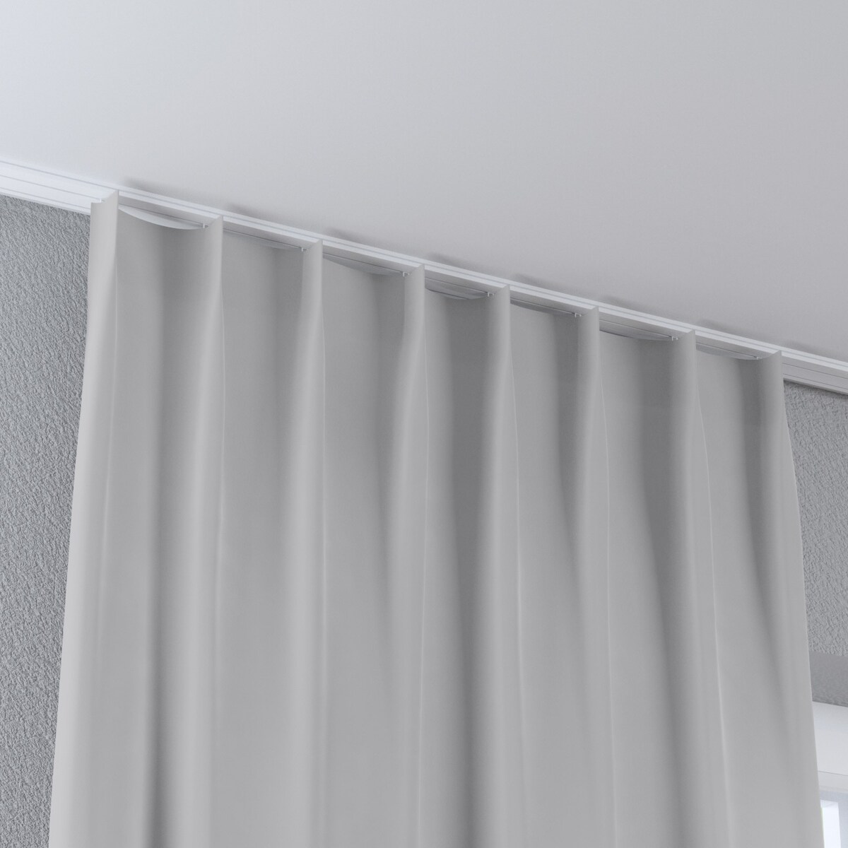 Zasłona na haczykach flex pojedynczych 130x260 srebrny