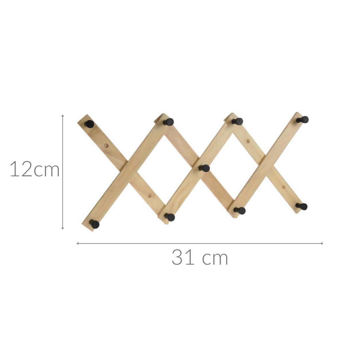 Wieszak do przedpokoju na kurtki, MDF, 9 haczyków