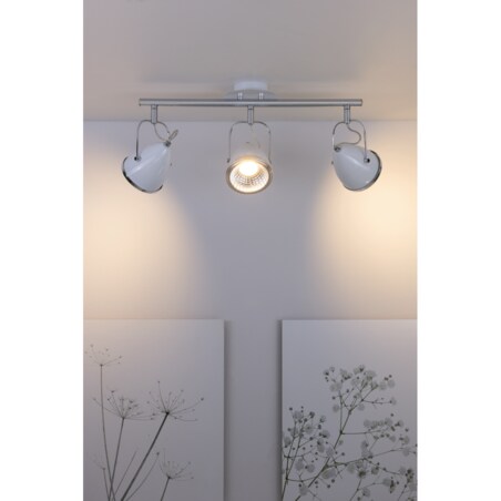 Lampa Sufitowa BRITOP Lighting 3xGU10 LED 6W Biały z Akcentem Chromu w Klasycznym Stylu, Polski Producent, 1 szt.