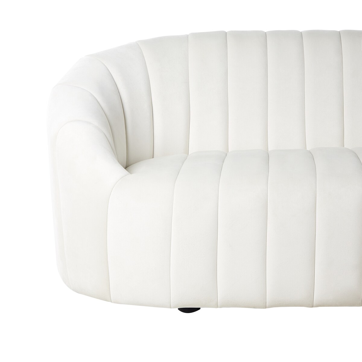 Sofa dla 2 osób MALUNG Welur Złamana biel