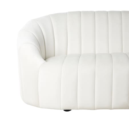 Sofa dla 2 osób MALUNG Welur Złamana biel