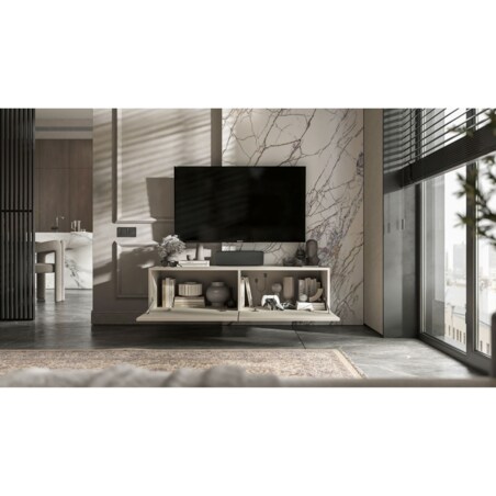 Wisząca Szafka RTV Komoda Loft Industrialna Kaszmir MAT 120 cm