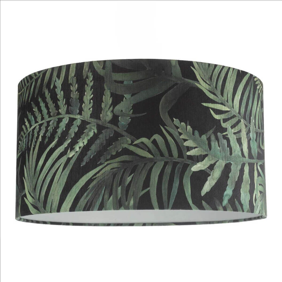 Tkaninowy klosz do lampy Waco BAM8655 liście zielone czarne, Dar Lighting