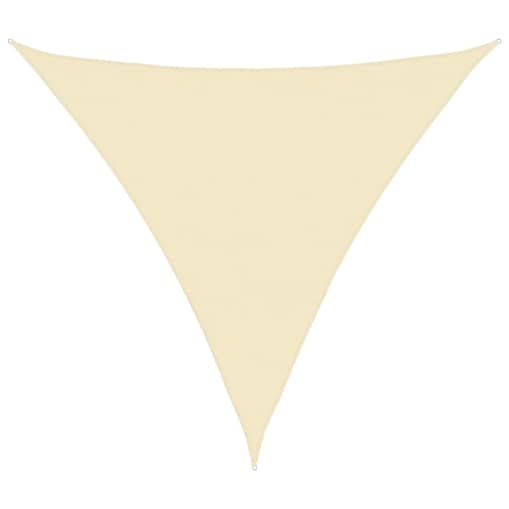 vidaXL Żagiel przeciwsłoneczny, 160 g/m², kremowy, 6x6x6 m, HDPE