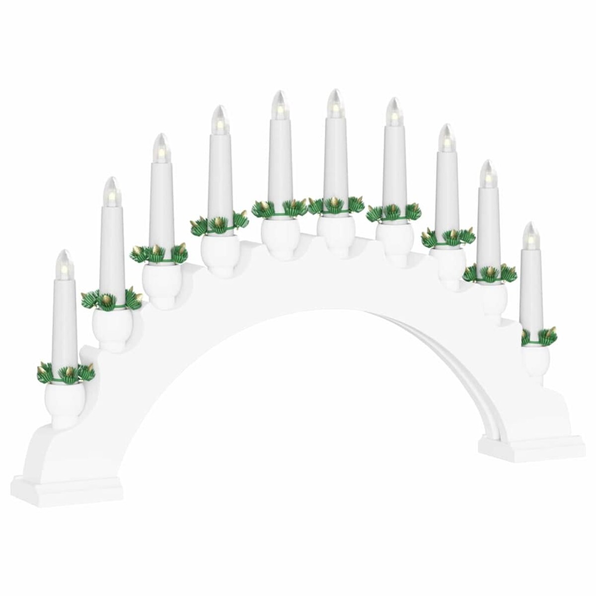 vidaXL Świąteczny Łuk Świec z 10 Świecami LED 3 pcs Biały