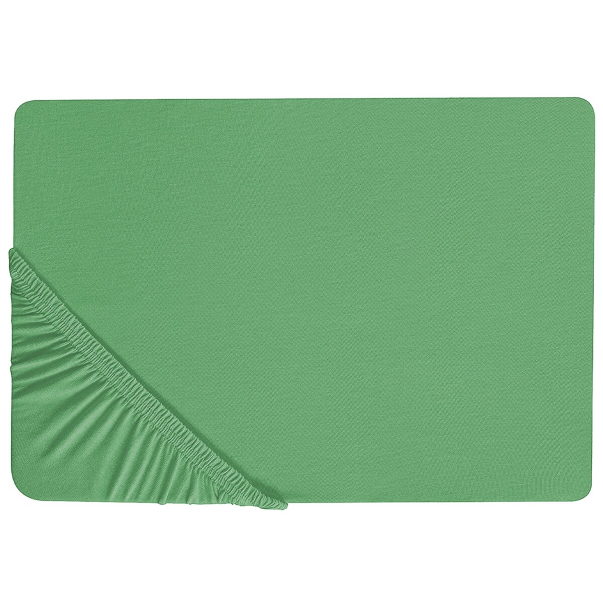 Bawełniane prześcieradło z gumką 200 x 200 cm zielone JANBU