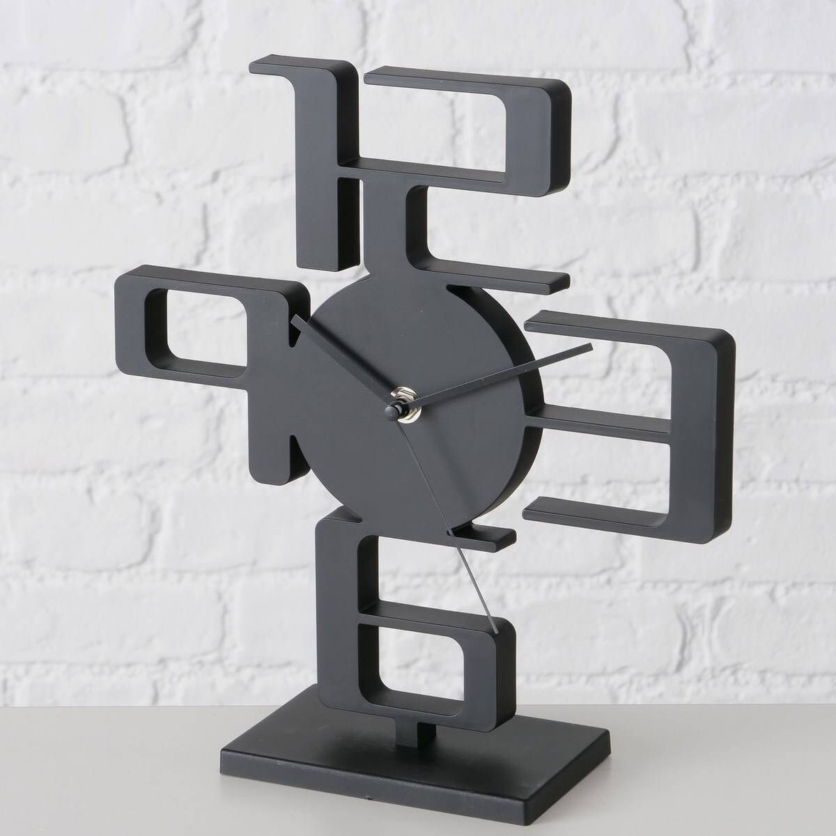 Zegar stojący Stadium, 27 cm, kolor czarny