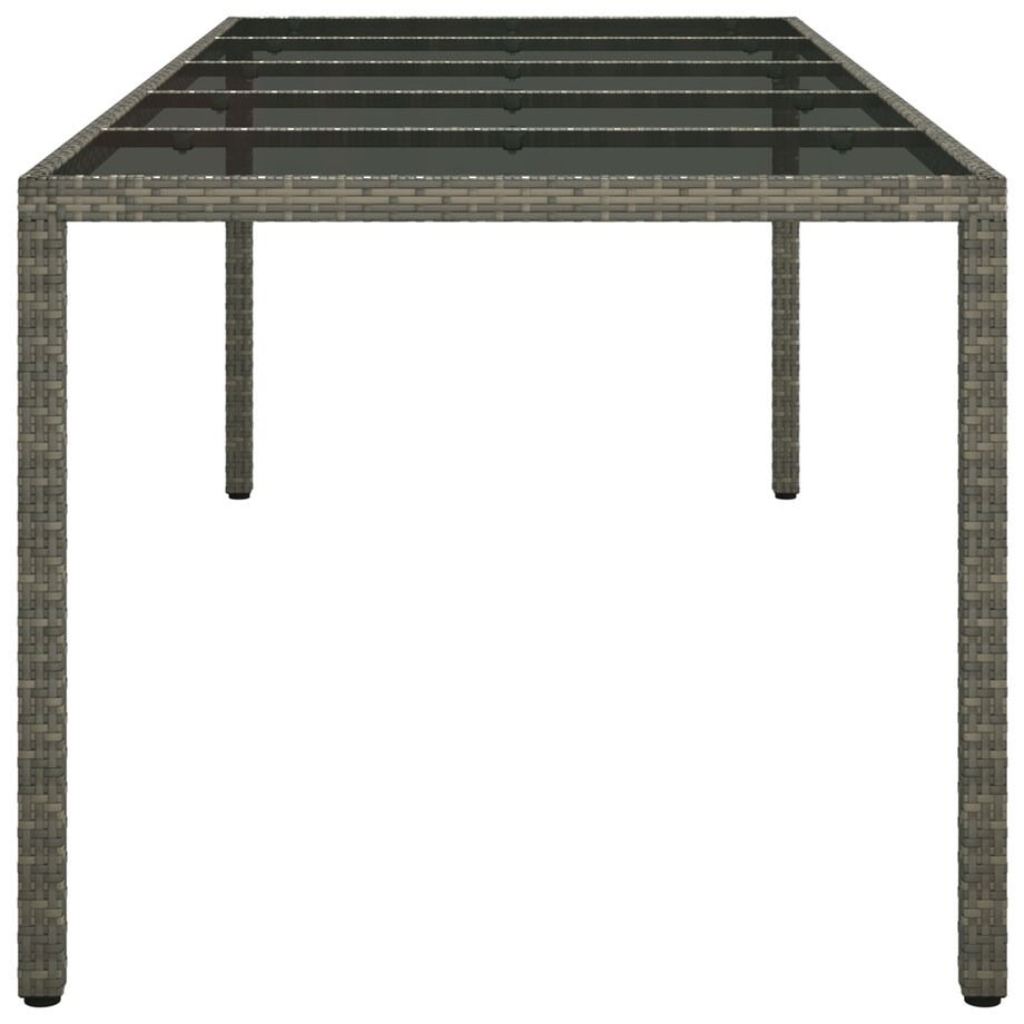 vidaXL Stół Jadalny Szary 250x100x75 cm Polirattan