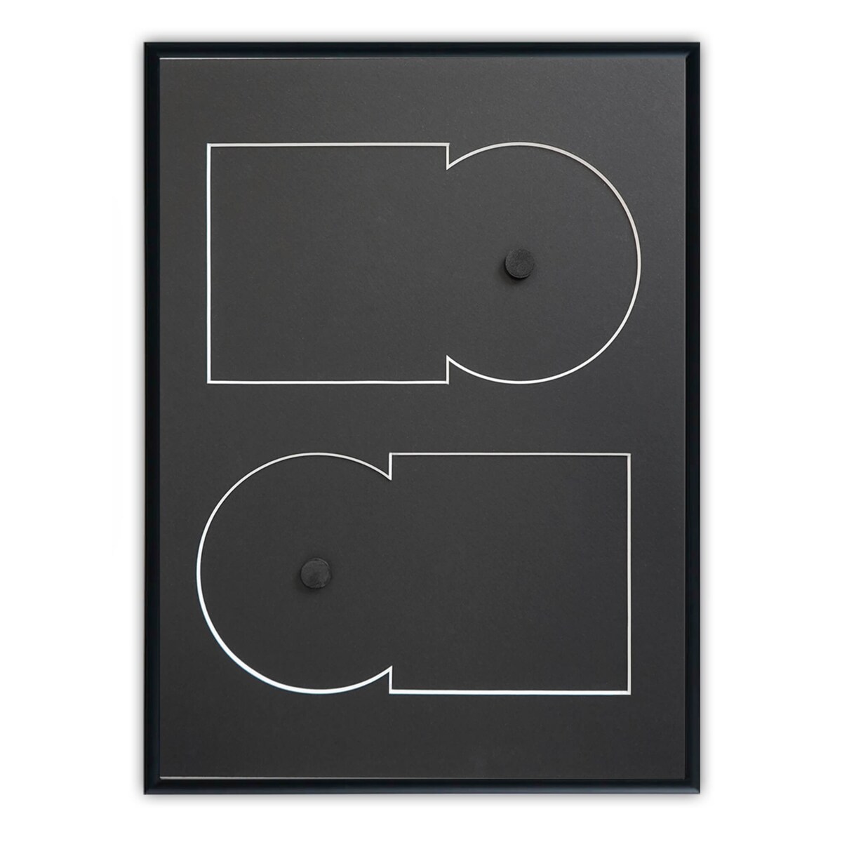 Ramka na 2 płyty CD w kolorze czarnym. Ramka aluminiowa o rozmiarze 30x40 cm LUCA®