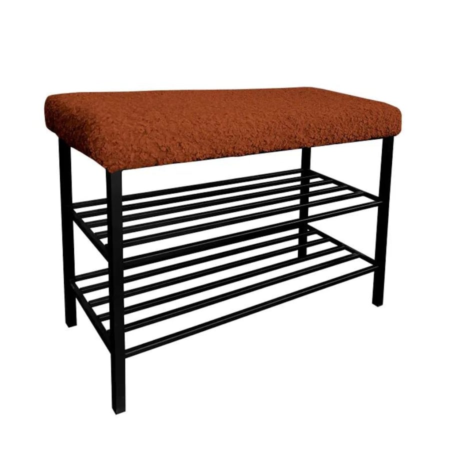 Stojak na buty z siedziskiem GAJA ROLF-10 czarny/cynamonowy