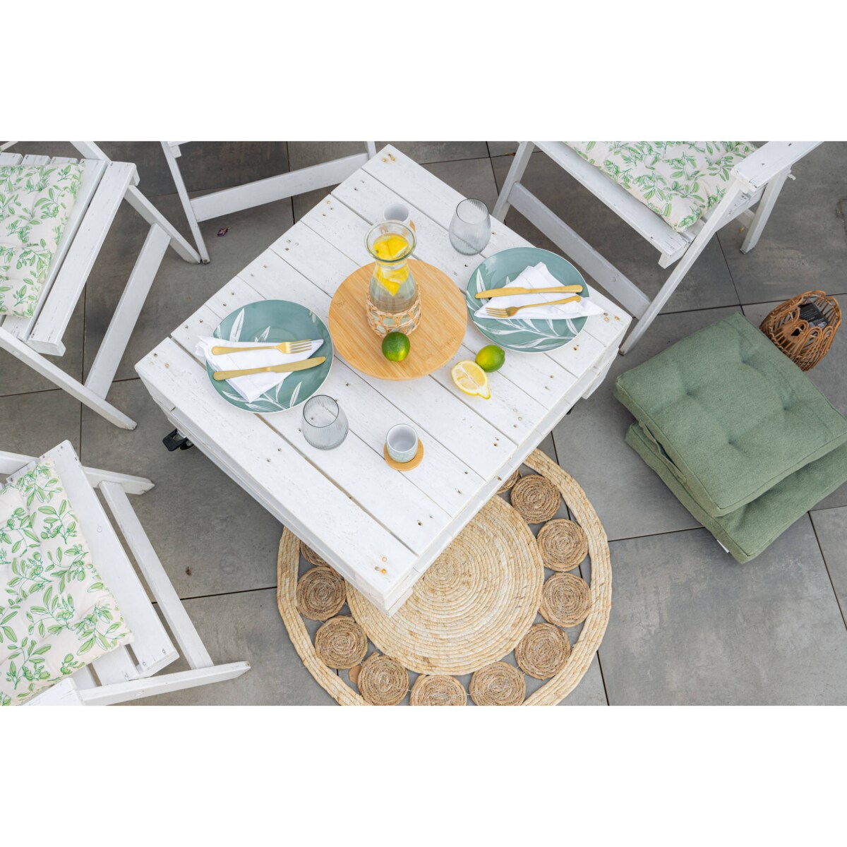 Poduszka na krzesło, pikowana, bawełniana, na rzepy, 40 x 40 cm