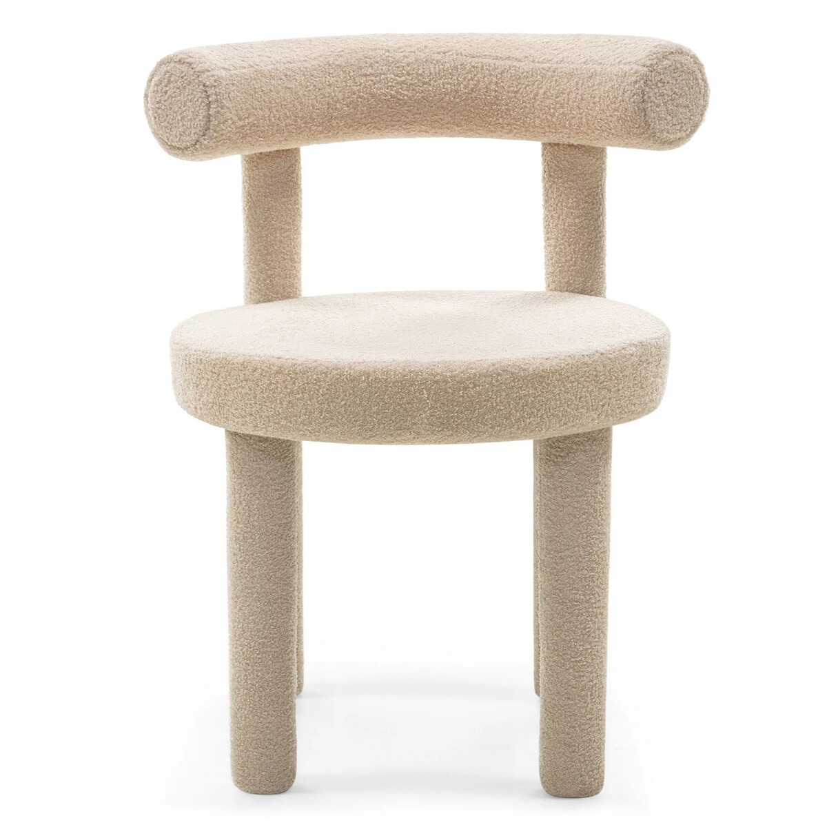 Krzesło do jadalni beżowe/tapicerowane nogi 75x61x58 cm PEDRITA - II, 2 szt.