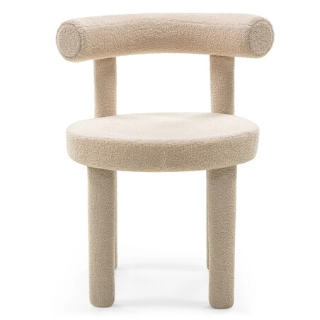 Krzesło do jadalni beżowe/tapicerowane nogi 75x61x58 cm PEDRITA - II, 2 szt.