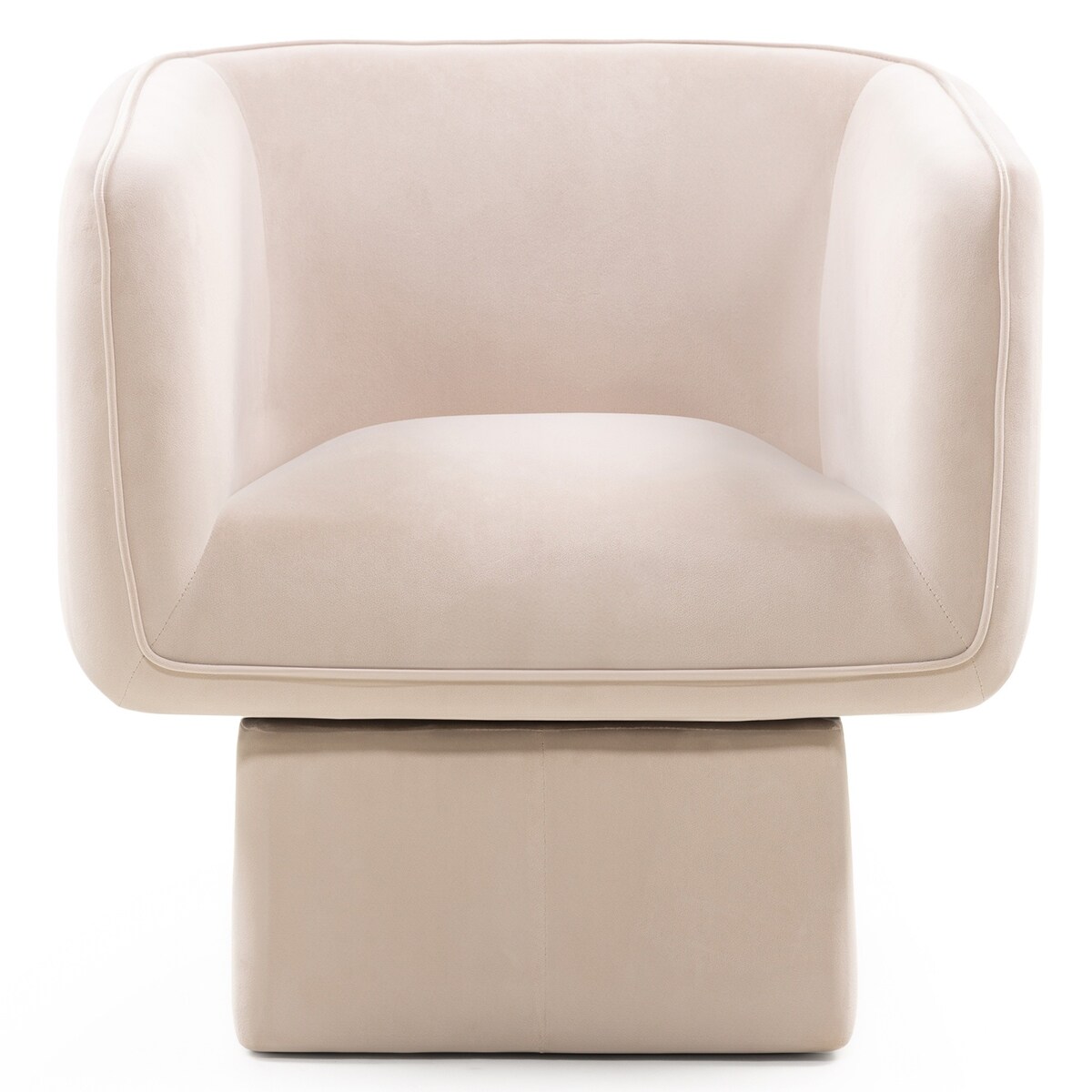 Fotel obrotowy welur jasnobeżowy Alexa