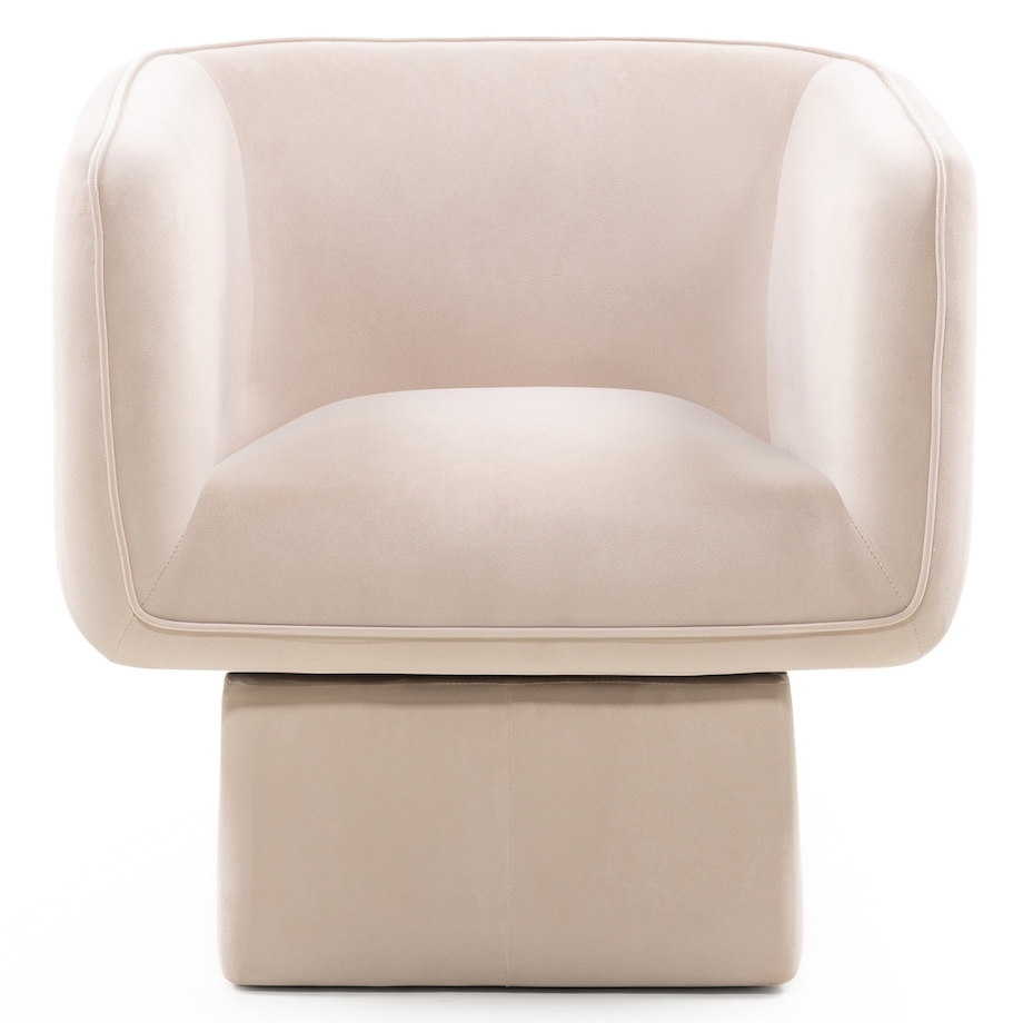 Fotel obrotowy welur jasnobeżowy Alexa