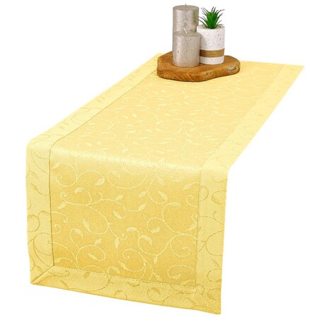 Bieżnik Dafne żółty (3268) O5 - 40x220 cm - żółty