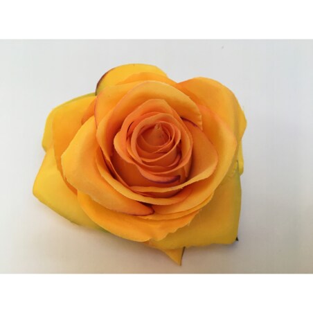 SZTUCZNE KWIATY główka kwiatowa wyrobowa RÓŻA pomarańczowa na bukiet stroik