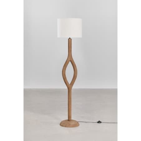 Lampa podłogowa Gracia z drewna mango, 165 cm