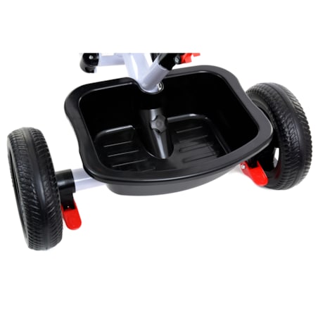 Rowerek trójkołowy spacerowy dla dzieci Funfit Kids niebieski z trąbką
