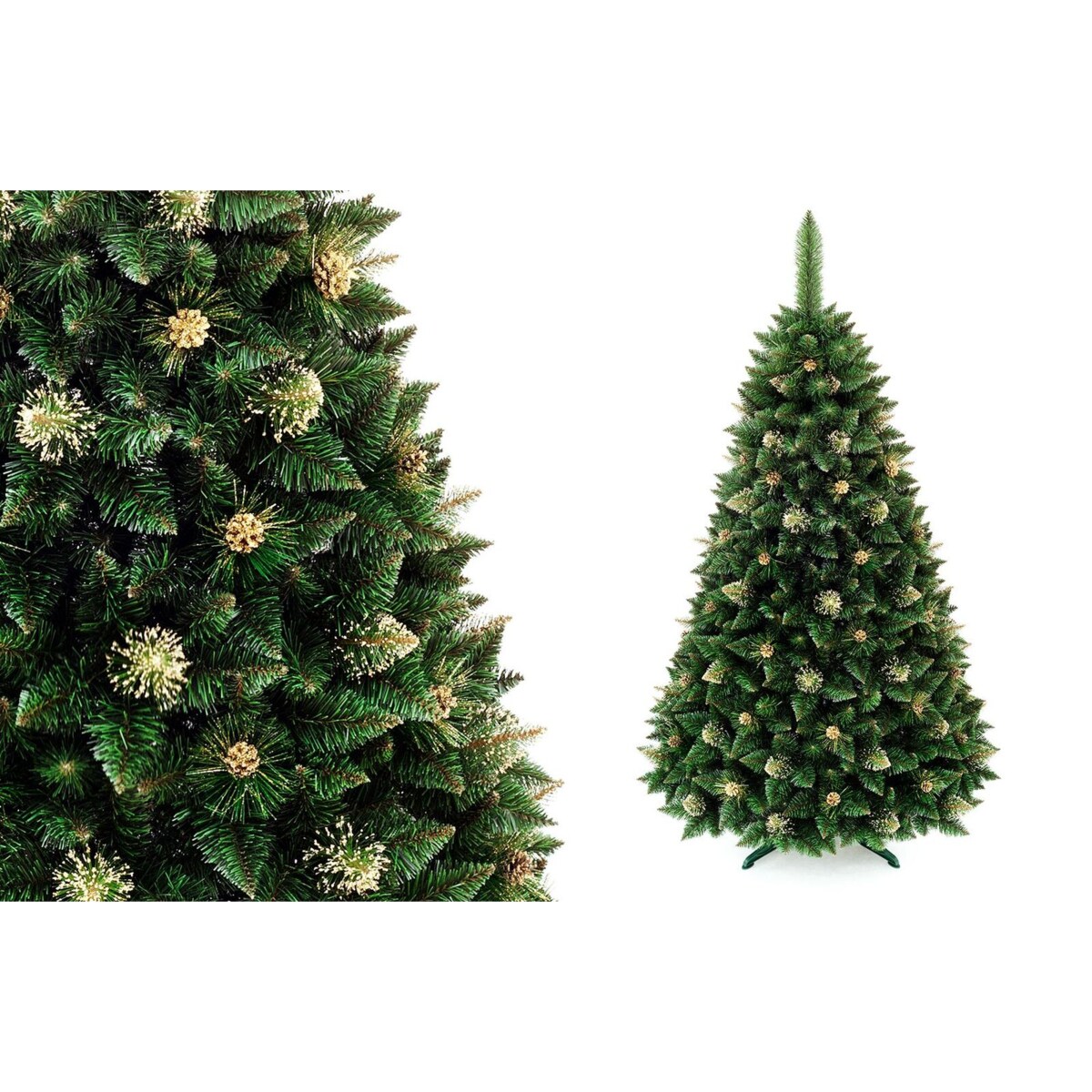 Choinka sztuczna Sosna złota z kryształkami